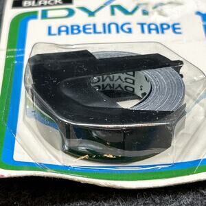 Vintage 1977 Dymo Black Labeling Tape 3/8" x 12' NOS Embossing Refill Model 1720